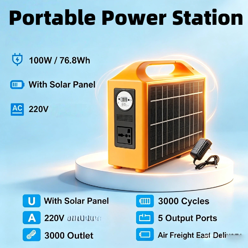 Solar Emergency Charger - Estação de Energia Portátil LiFePO4 100W,