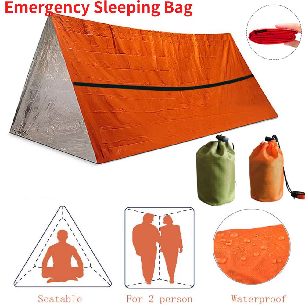 Emergency Mylar Tent - Saco de dormir portátil à prova