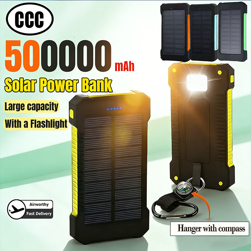 Solar Emergency Charger - 500000mAh Banco de Energia Solar Grande