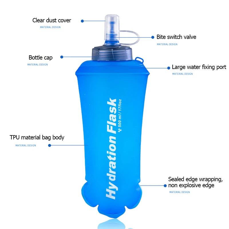 250ml 500ml 750ml portátil dob - Water Bag Collapsible avaliação e preço