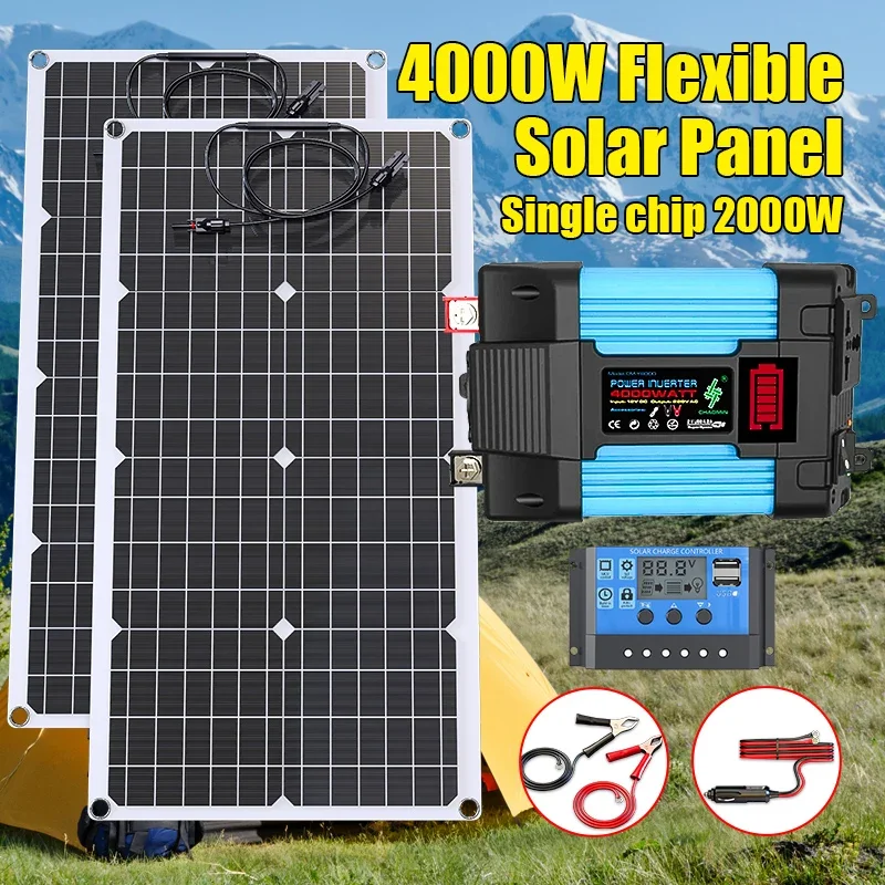Kit de painel solar de 4000 W  - Solar Emergency Charger avaliação e preço